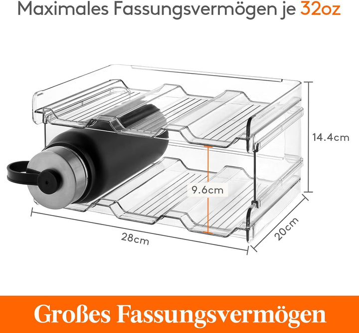 Lifewit Stapelbarer Flaschenhalter Weinflaschen Halter Weinregal Wein, Gefrierschrank, Vorratskammer