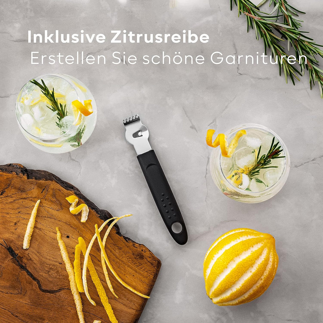 BarDeluxe® Cocktail Set 12-teilig, Barkeeper Set, Cocktail Mixer Set | 750ml Cocktailshaker Edelstah