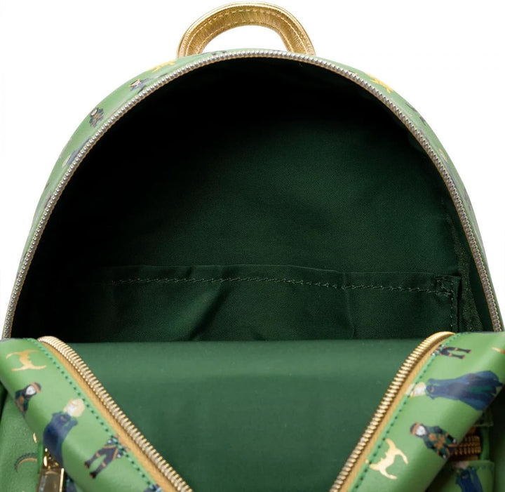 Loungefly Loki Multiverse Varianten Mini-Rucksack, Grün , Charakteraufdruck