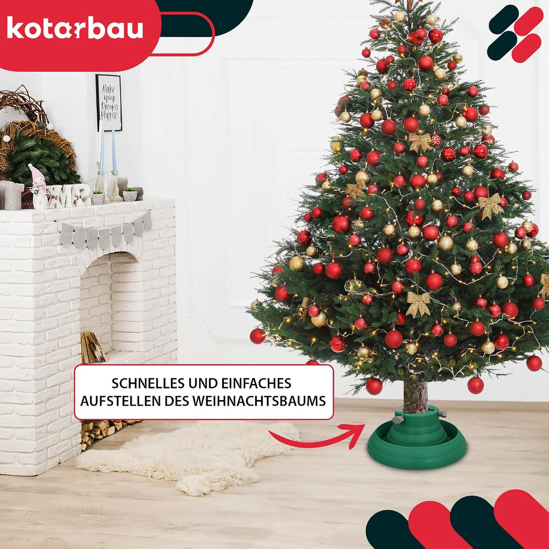 KOTARBAU® Weihnachtsbaumständer mit Wassertank - Christbaumständer - für Baumhöhe bis 2,5 m - Tannen