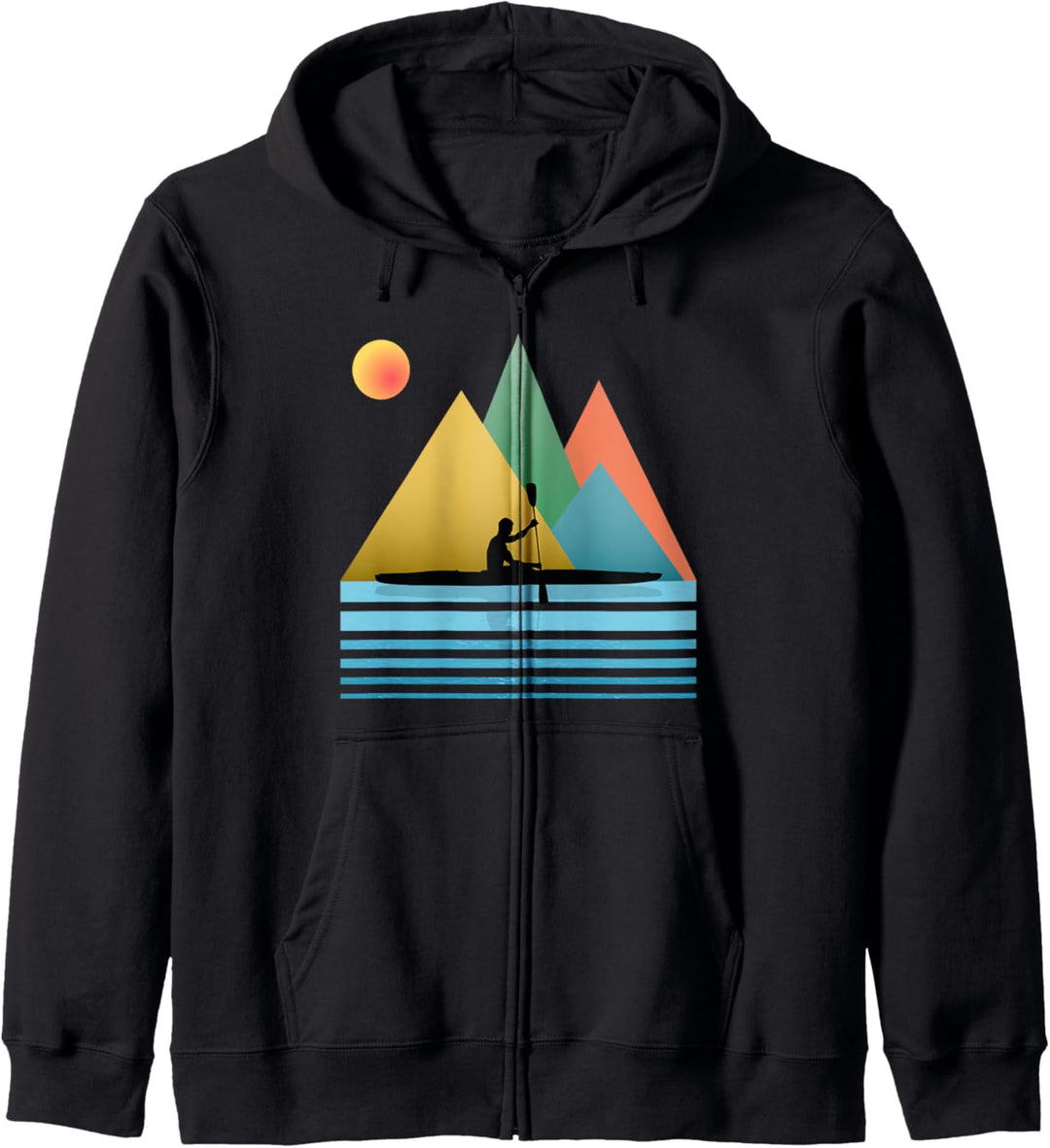 Hiker Mountains Retro Pop Art Kapuzenjacke