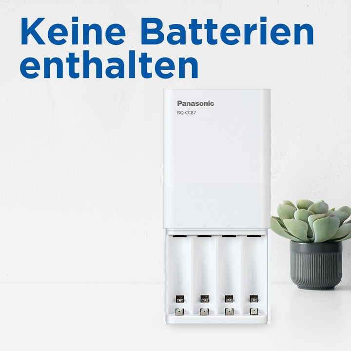 Panasonic eneloop SmartPlus USB Travel Ladegerät für 1–4 AA/AAA NI-MH-Akkus, mit USB-Anschluss und 1