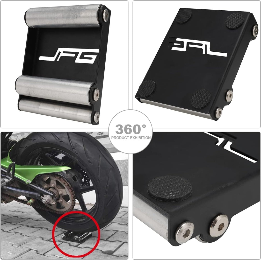 JFG RACING Motorrad -Radwalzen -Ständer Motorrad -Radreinigung für Reifenreinigung und Kettenschmier