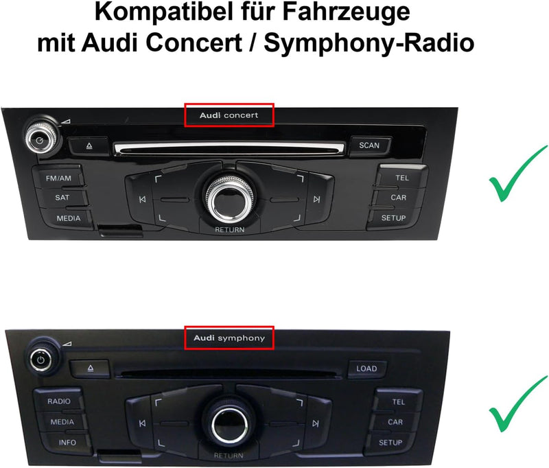 DYNAVIN Android Autoradio Navi für Audi A4 A5 Q5 S4 S5 mit Concert/Symphony Radio, 6,5 Zoll Radio mi