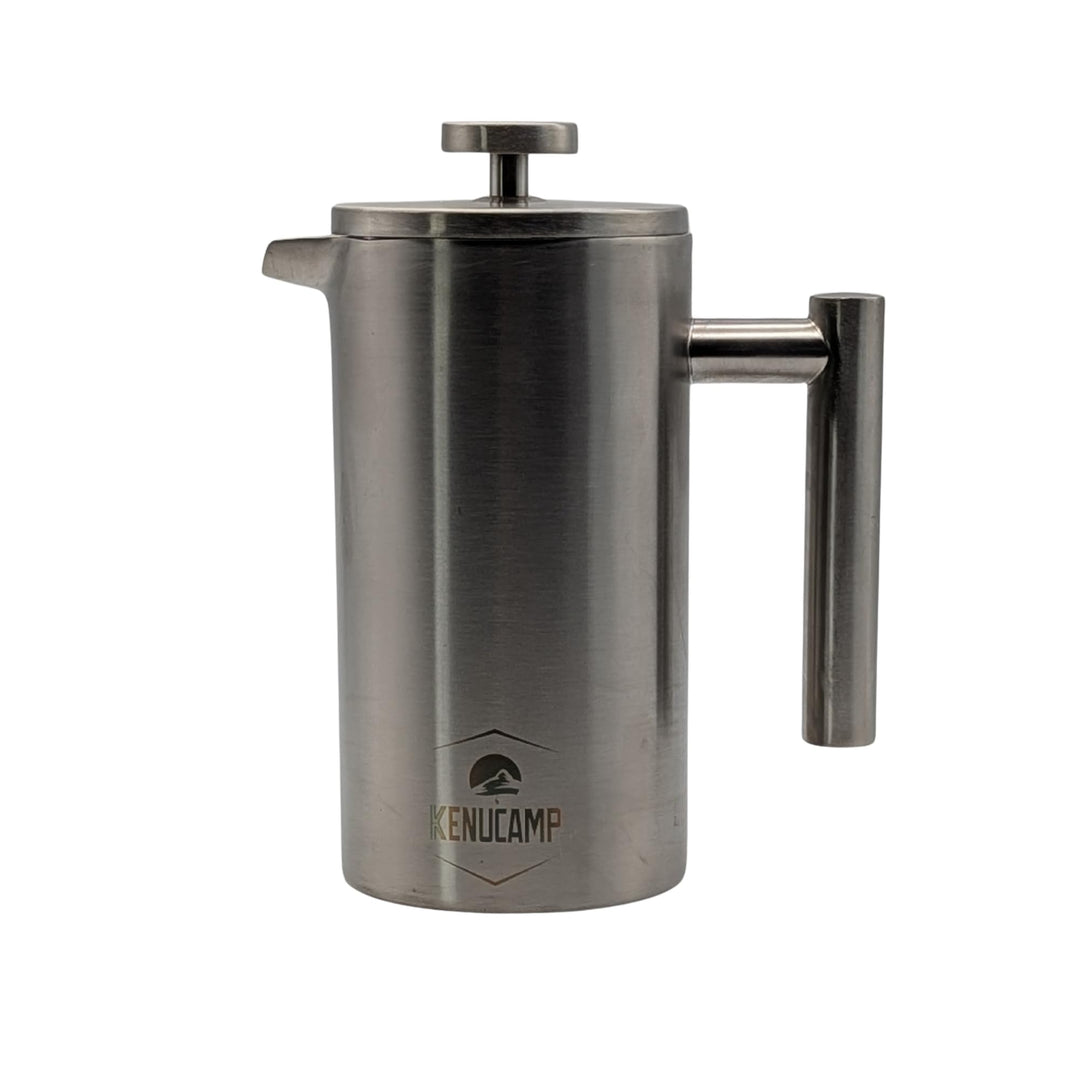 French Press 800ml – Isolierende Edelstahl Kaffeepresse (Silber), Doppelwandig & Langlebig, Thermo K