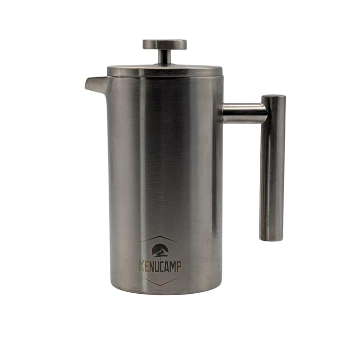 French Press 800ml – Isolierende Edelstahl Kaffeepresse (Silber), Doppelwandig & Langlebig, Thermo K