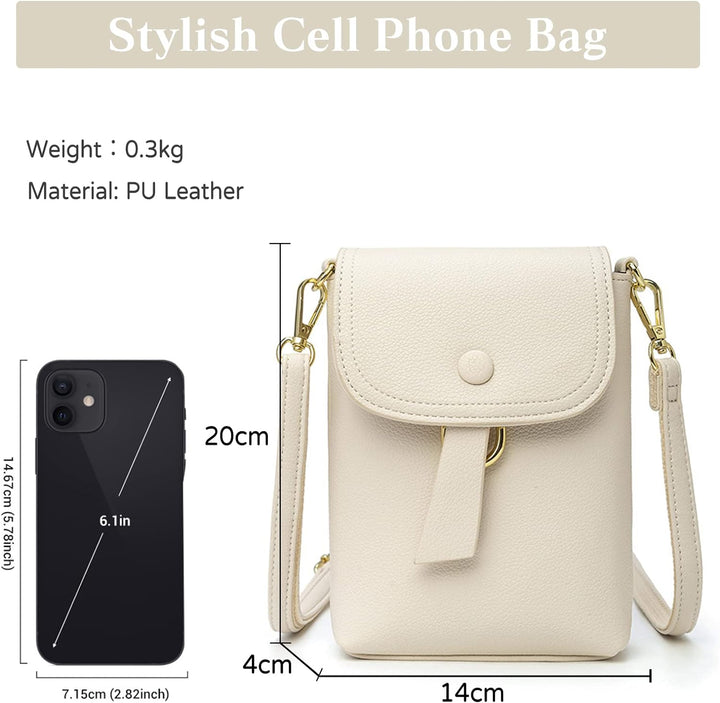 PORRASSO Mode Handy Umhängetasche Damen Handytasche Mädchen Min Schultertasche PU Geldbörse Crossbod