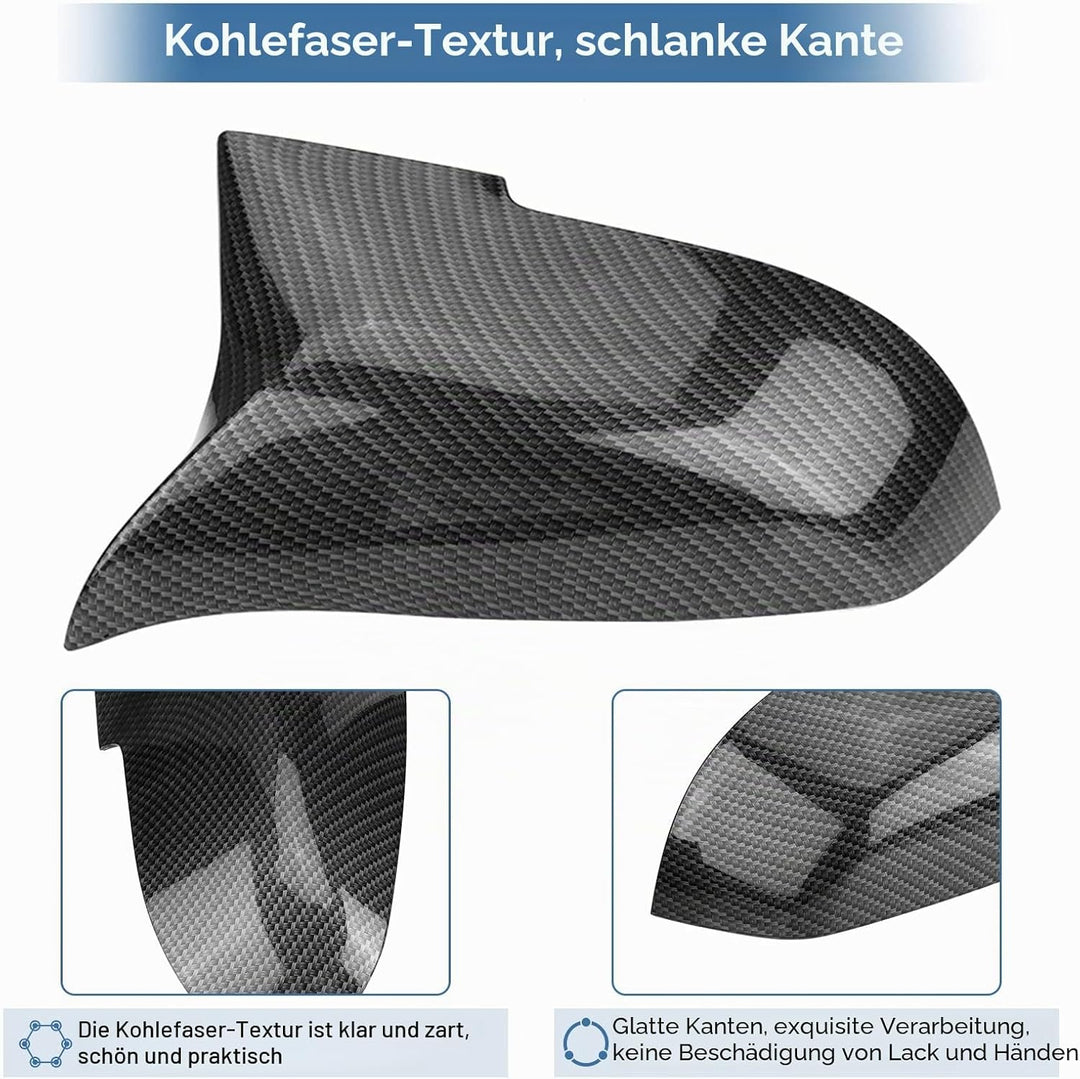 Keenso Auto Spiegelkappen, 1 Paar Auto Tür Aussenspiegelkappe Rückspiegelkappe Seitenspiegel Abdecku