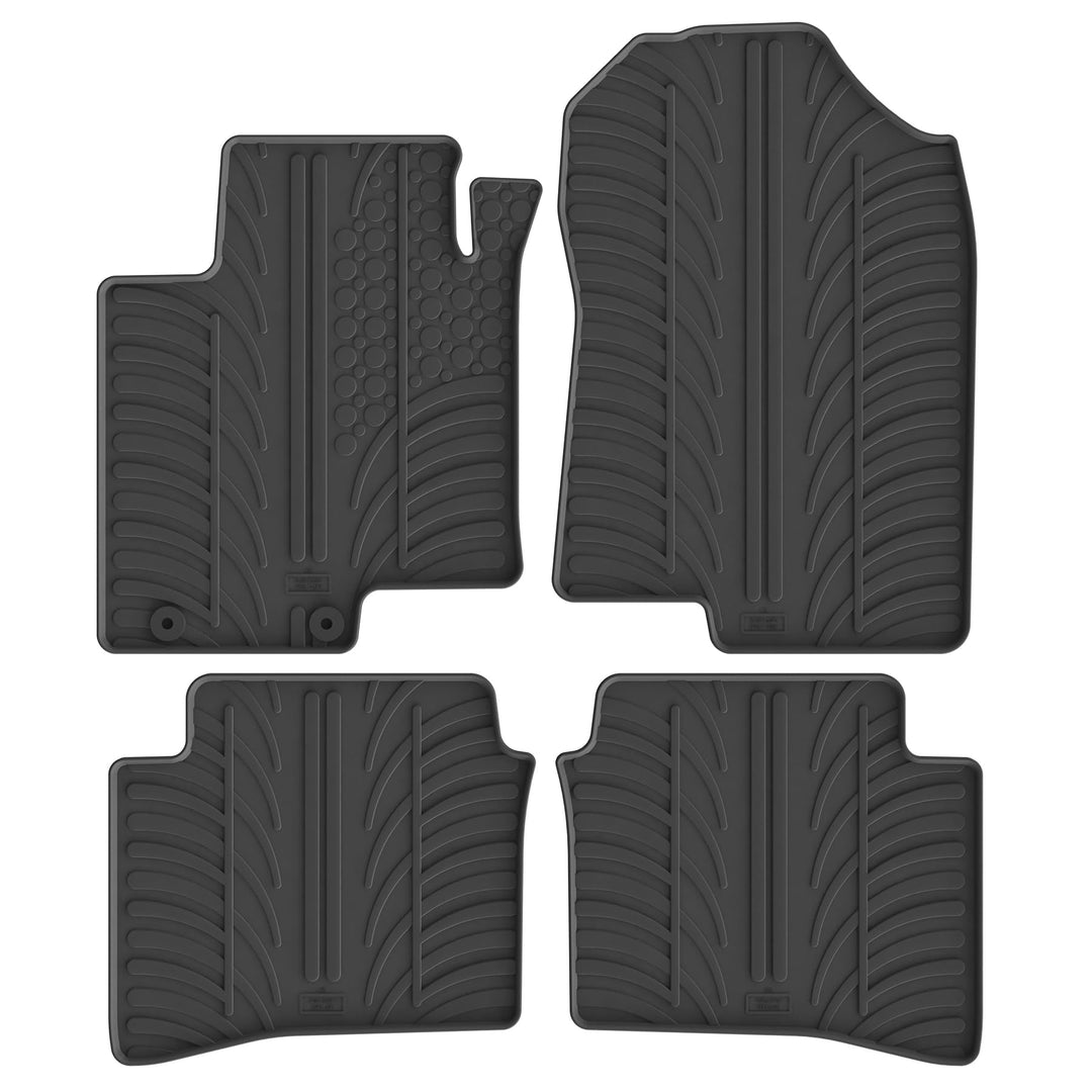 Gledring Satz Gummimatten kompatibel mit Hyundai i20 III 2020- (T Profil 4-teilig + Montage-Clips) F