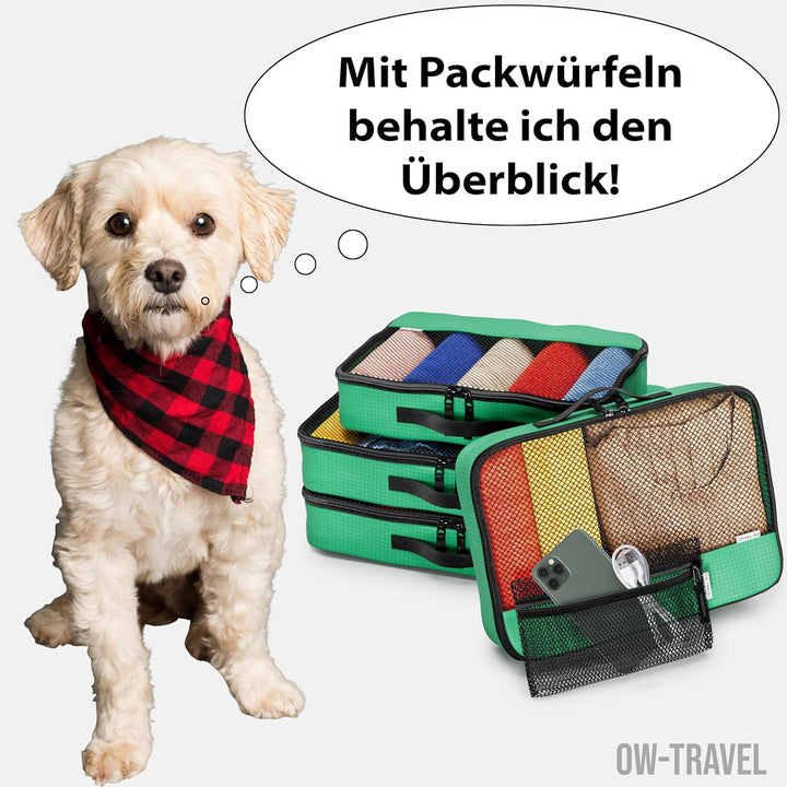 OW-Travel Einfach zu Organisierende Packtaschen für Koffer. Kleiderlagerung mit Reisewürfeln ein Kle