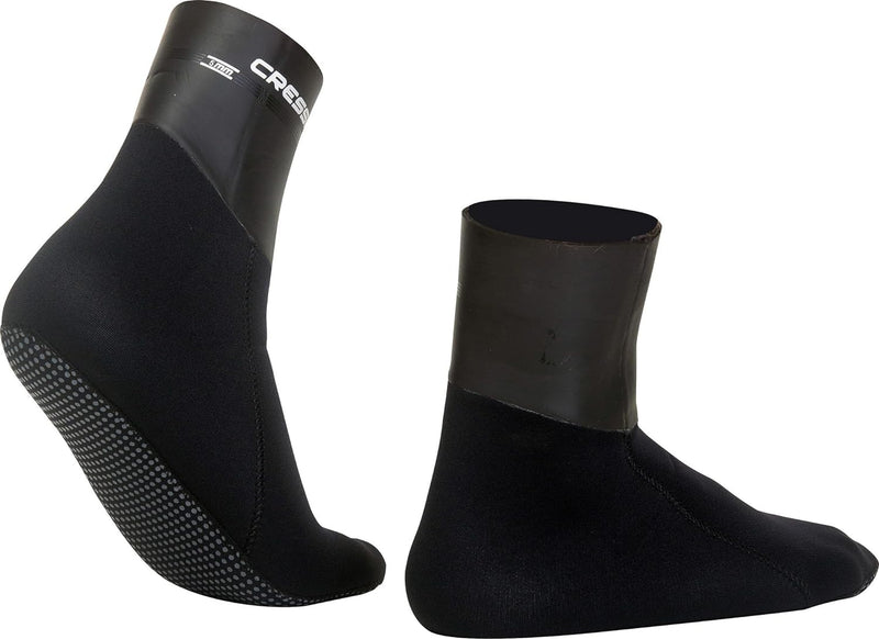 Cressi Sarago Socks (3 or 5mm) - Neopren Thermoschuhe 3 or 5mm, für Erwachsene Unisex 5 mm Schwarz S