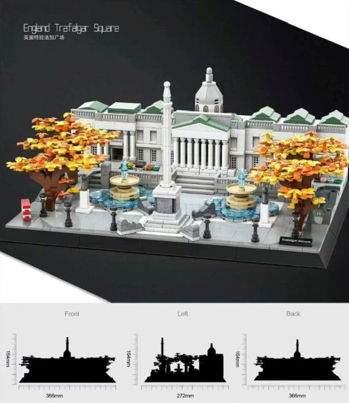 WANGE Architekturmodell zum Bauen mit Bausteinen. Trafalgar Square, London., Trafalgar Square