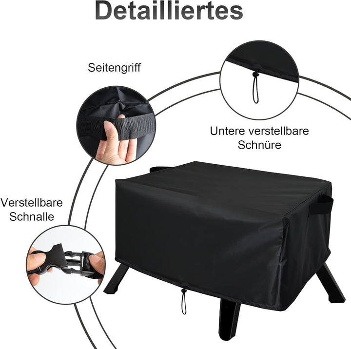 Pizzaofen Abdeckung für Cozze 90347 17" Pizza Ofen, Grillabdeckung Wetterfest Staubfest, 420D Oxford