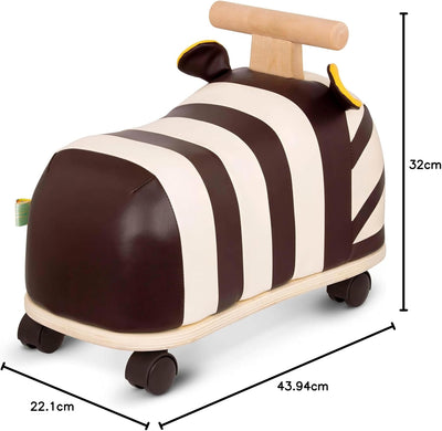 B. toys Rutschauto aus Holz – Rutscher Zebra auf Rollen für Kinder und Babys, Kinderfahrzeug, Rutsch