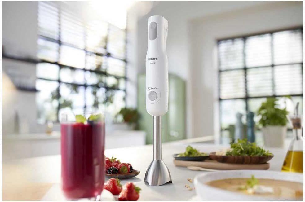 Philips Hr2535/00 Promix Handmixer mit Becher, S-Blade-Klingen, Zubehör inklusive, kompakter Zerklei