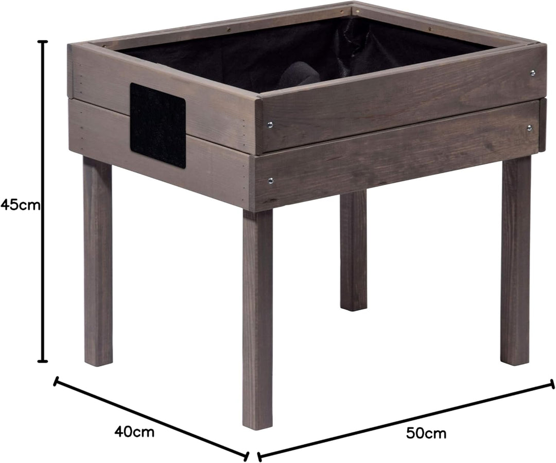 dobar® 58511FSC Kinderhochbeet mit Kreidetafel | Mini Hochbeet Holz | erhöhter Pflanzkasten für Kind