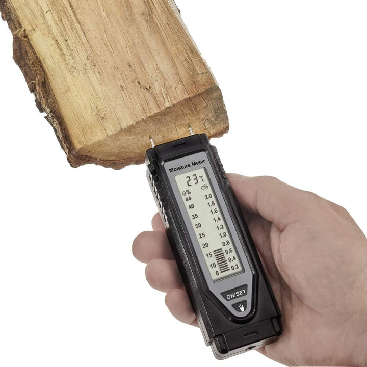 TFA Dostmann Materialfeuchtemessgerät, 30.5506.01, Holz- und Baufeuchtemessung, mit Temperaturanzeig
