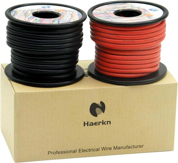 2.0mm² 14 AWG Silikon Elektrischer Draht Hook-up Kabel Insgesamt 20 Meter [10 Meter schwarz und 10 M