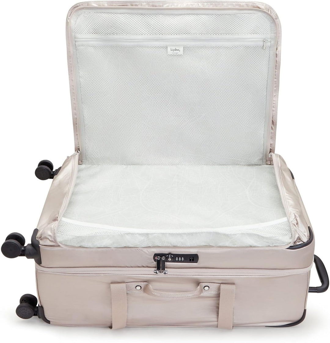 Kipling Spontaneous LRollen-Koffer 360° mit Elastische Träger Metallic Glow, Metallic Glow