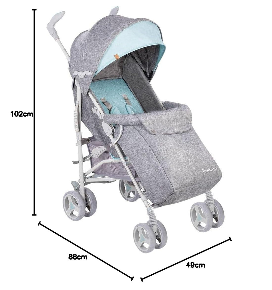 LIONELO Irma Kinderwagen bis 15 kg, Kinderwagen, leichter moderner Kinderwagen mit Liegefunktion, fa
