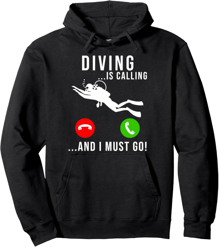 Diving Is Calling - Lustiger Taucher-Taucher Pullover Hoodie