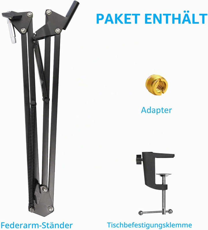 SoloCast Mikrofon Ständer - Mikrofonhalter Mikrofonarm mit Klipp Montage für HyperX SoloCast Kondens