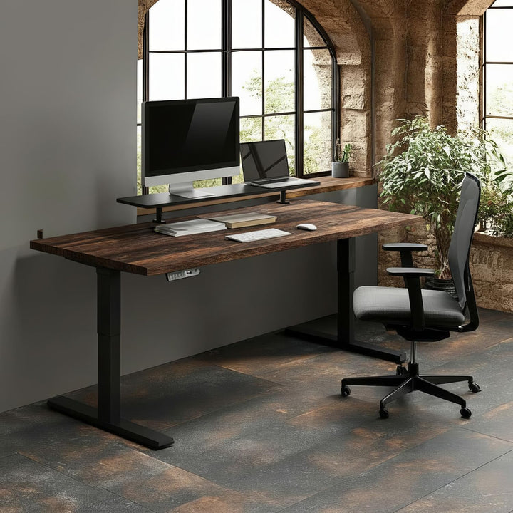 ER-409 Monitorständer 13"~32" bis max. 20kg Tischplatte Regal 100x26cm Regalbrett Tischhalterung Tis