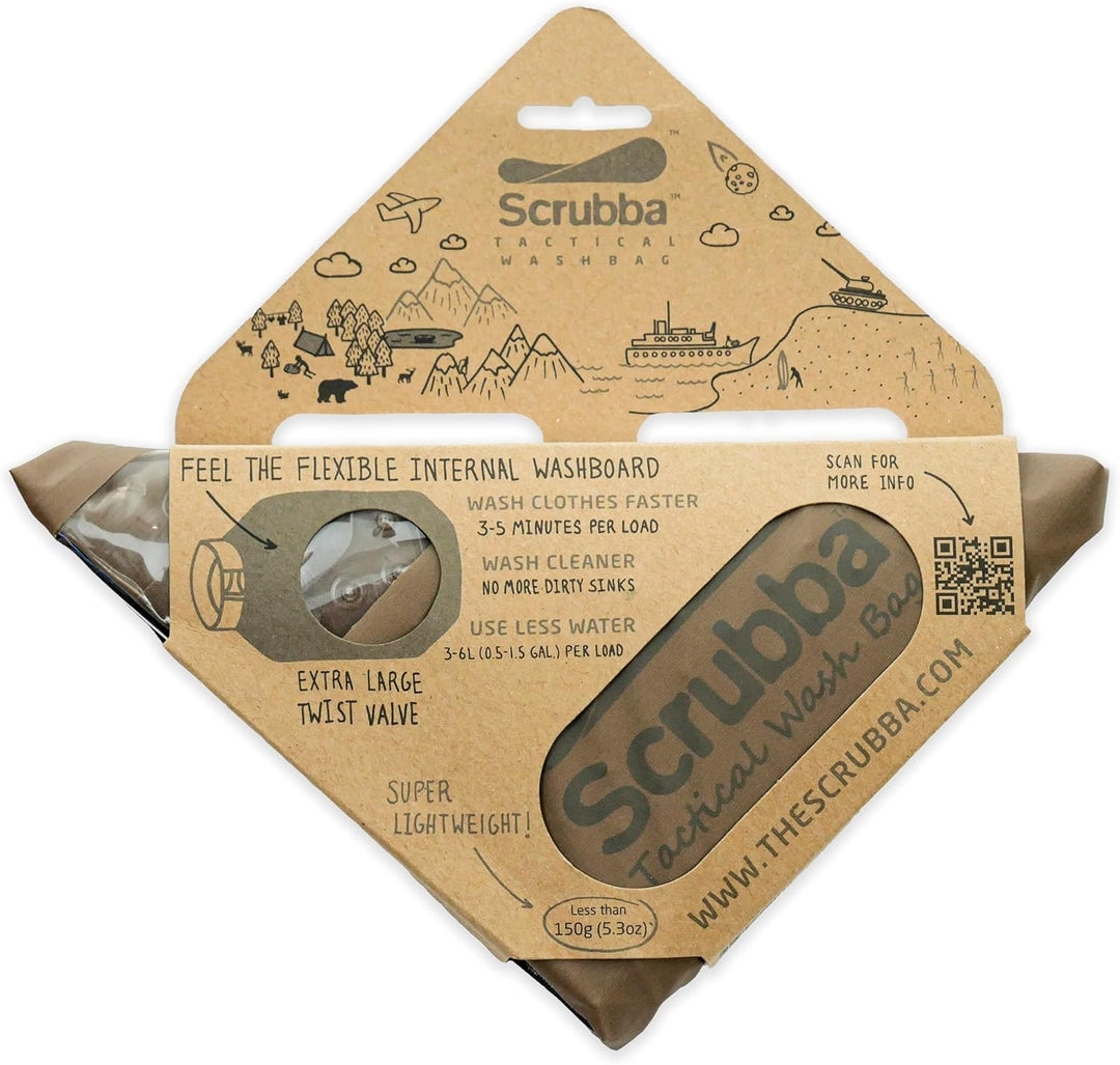 Scrubba Waschbeutel Set 2.0 – Tragbare Reise-Waschmaschine für Hotel und Reisen - Leichter, Kleiner