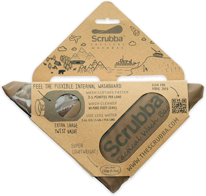 Scrubba Waschbeutel Set 2.0 – Tragbare Reise-Waschmaschine für Hotel und Reisen - Leichter, Kleiner