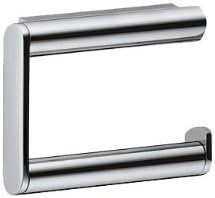 KEUCO Toilettenpapierhalter aus Metall, Hochglanz-verchromt, offene Form, WC-Rollenhalter für Badezi