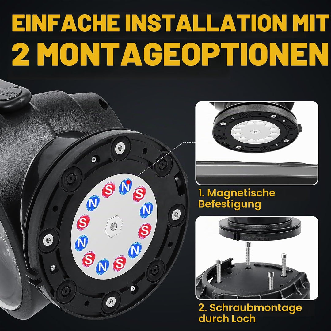 RIGIDON 5D 50w Led strahler aussen mit Fernbedienung, Led arbeitsscheinwerfer mit magnetfuss, Spot O