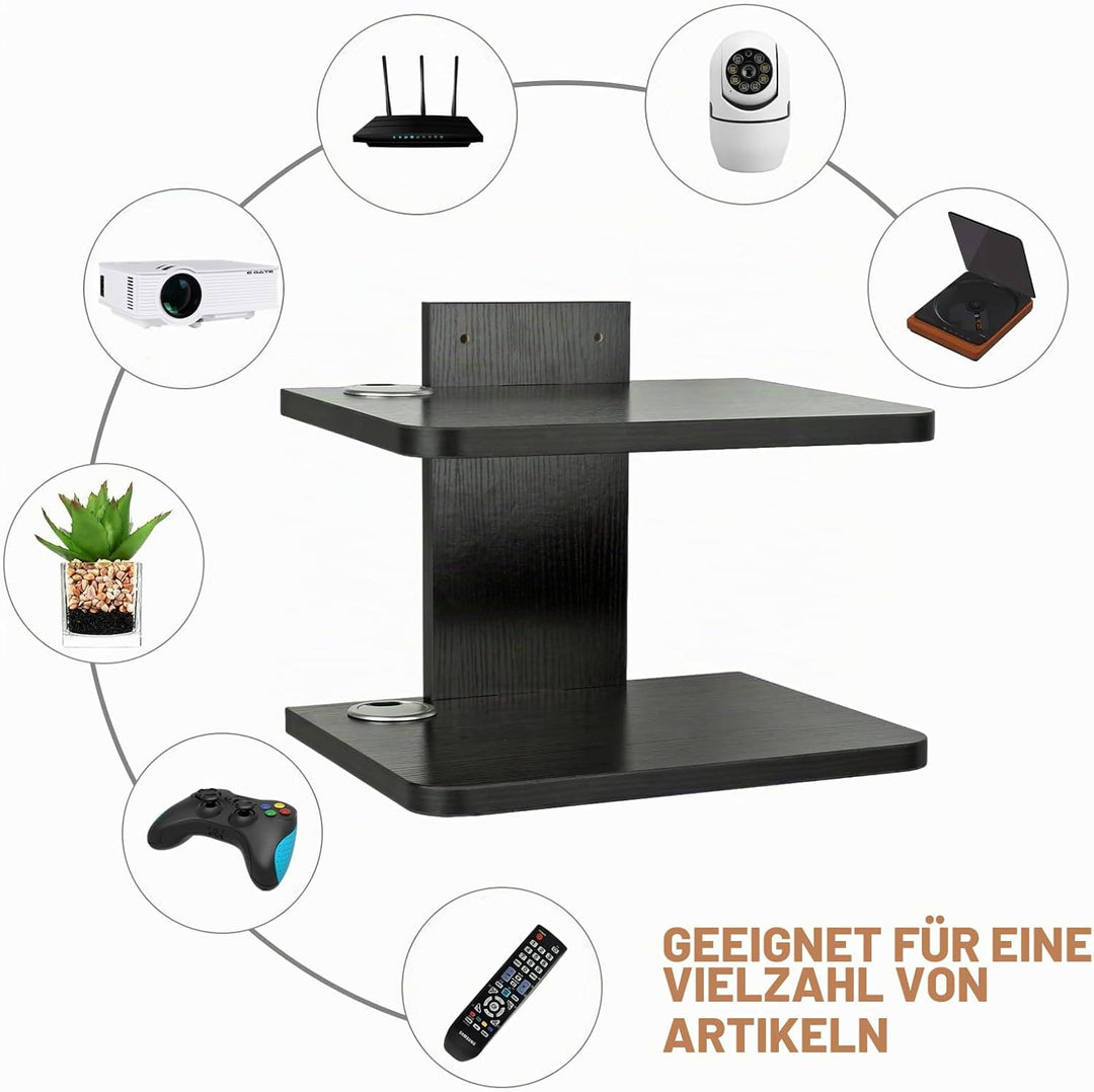 BiJun Floating Regal Multimedia Wandregal TV Rack Beamer Wandhalterung Mit Entertainment-Center Medi