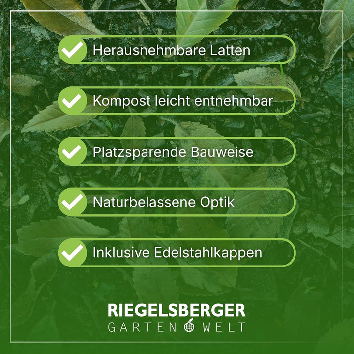 Moderner Komposter Single ca. 80x100 cm Höhe 80 cm aus Lärchenholz Massivholz Steckkomposter Kompost