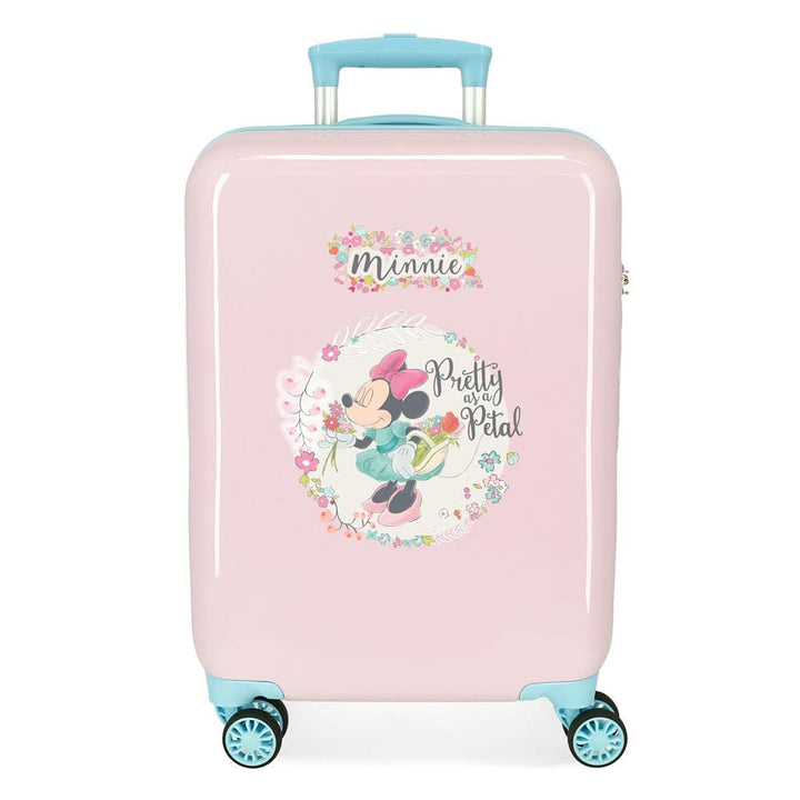 Disney Minnie Florals Kabinentrolley, Rosa, 38 x 55 x 20 cm, Hartplastik, seitlicher Kombinationsver