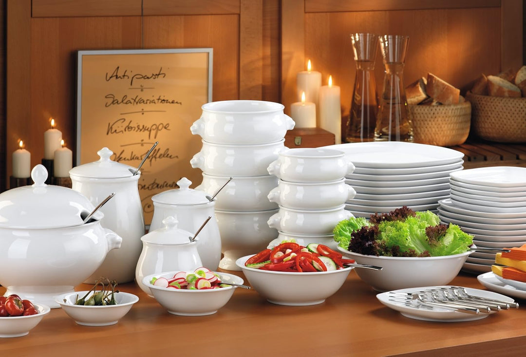 Seltmann Weiden Terrine Löwenkopf ohne Deckel 1,00 l Lukullus Weiss Uni 00006
