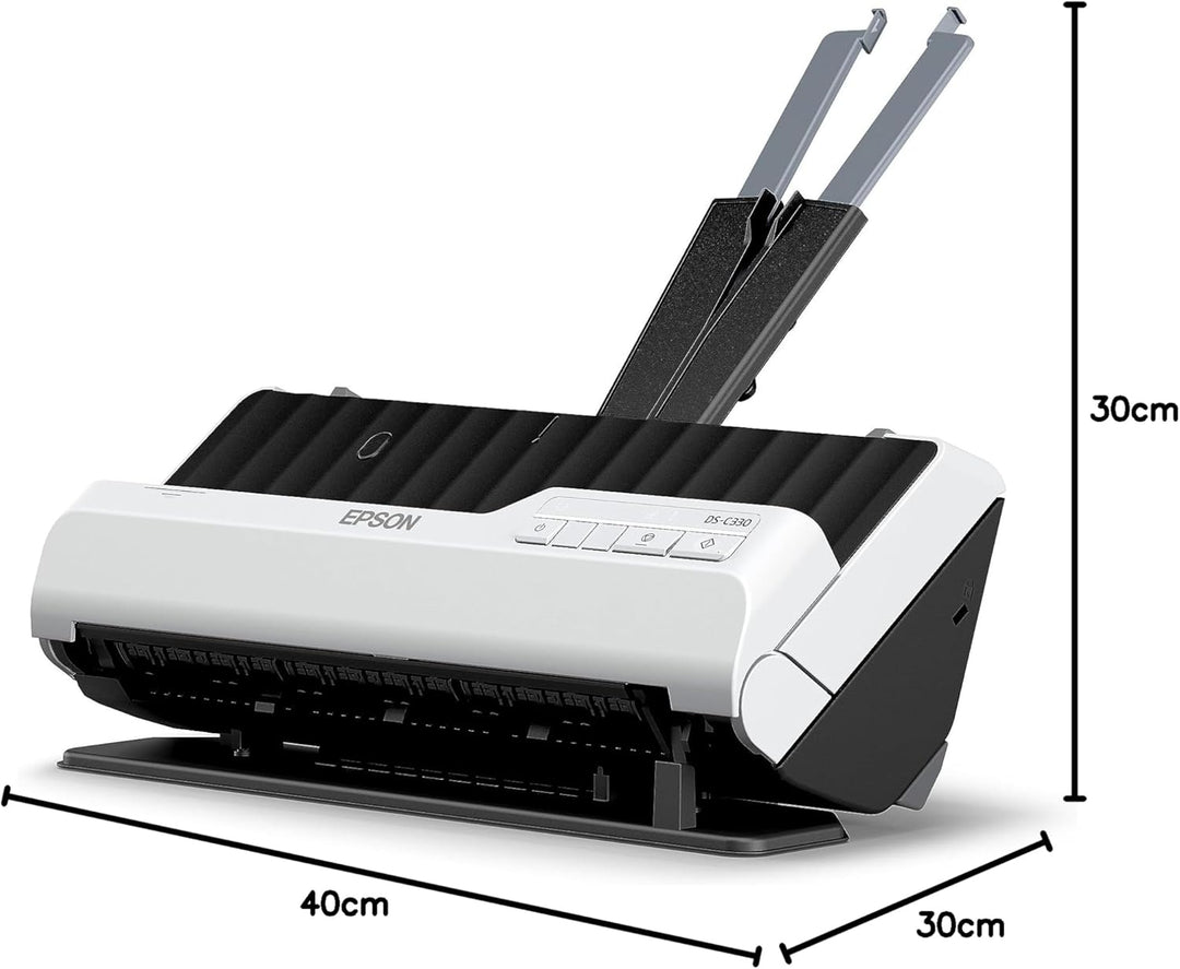 Epson Desktop Scanner DS-C330, kompakter A4 Business Scanner mit geringem Stromverbrauch, Duplex-Ein