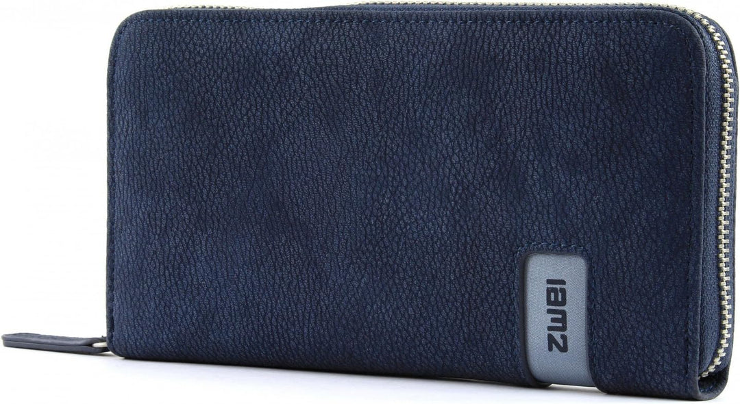zwei Mademoiselle Wallet Damengeldbörse 19 cm, Nubuk-blue (Blau),, Nubuk-blue
