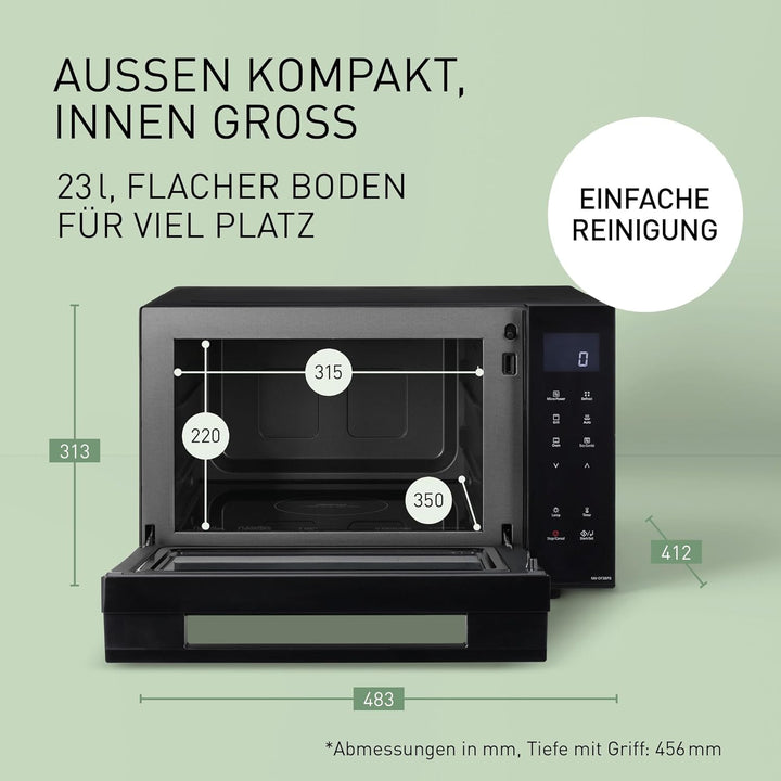 Panasonic NN-DF38PBEPG Kombi-Mikrowelle & Grill, 1000 W, 23 l, Inverter-Tech, Eco Kombi Modus, Flach
