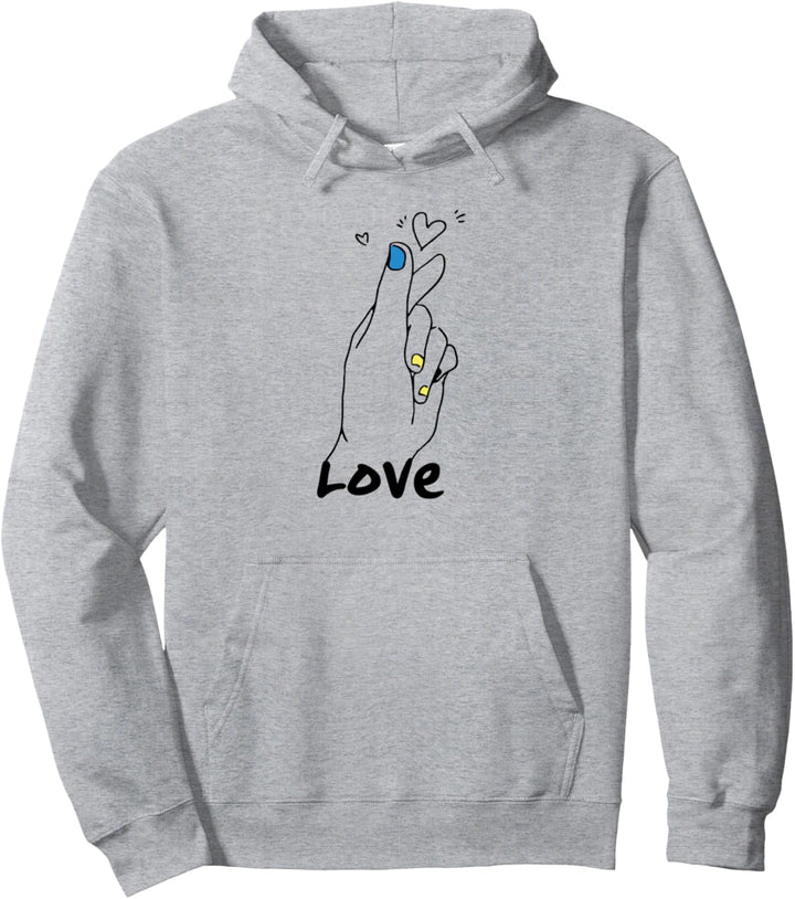 Ukrainische Symbole Ukrainische Flagge Herz Liebesbeweis Pullover Hoodie
