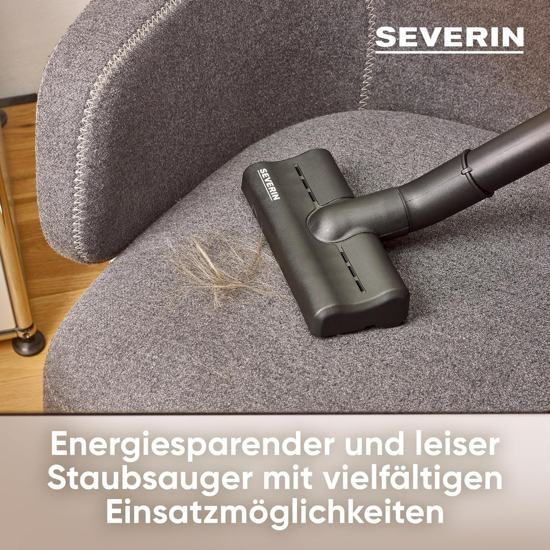 SEVERIN Bodenstaubsauger mit Beutel, leistungsstarker Staubsauger mit praktischem Zubehör, leiser Sa