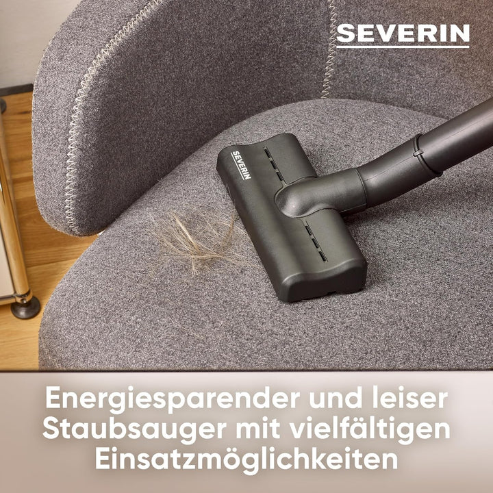 SEVERIN Bodenstaubsauger mit Beutel, leistungsstarker Staubsauger mit praktischem Zubehör, leiser Sa