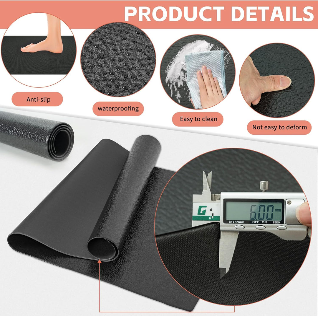 AKOZLIN Bodenschutzmatten, 6mm Hochdichte PVC-Bodenschutzmatten für Sportgeräte, Fitnessgeräte und L