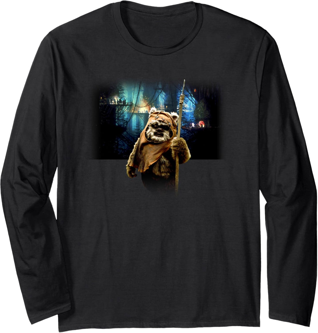 Star Wars Tree Village Wicket Ewok Langarmshirt