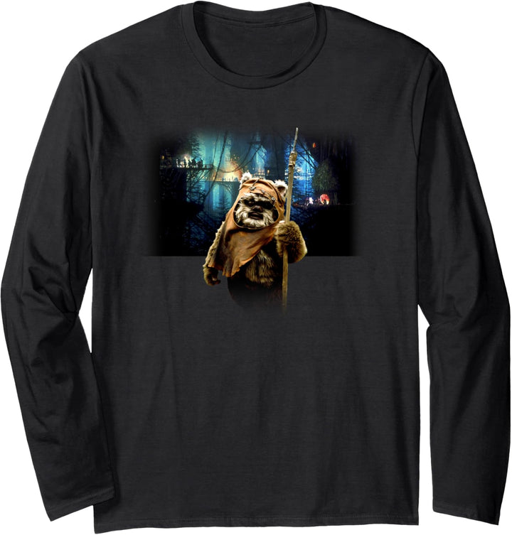Star Wars Tree Village Wicket Ewok Langarmshirt