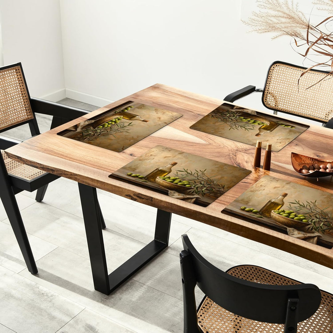 KitchenYeah© Platzsets Abwaschbar 6-Teilig 45x30 cm Tischsets Platzdeckchen Platzset Unterlage Tisch