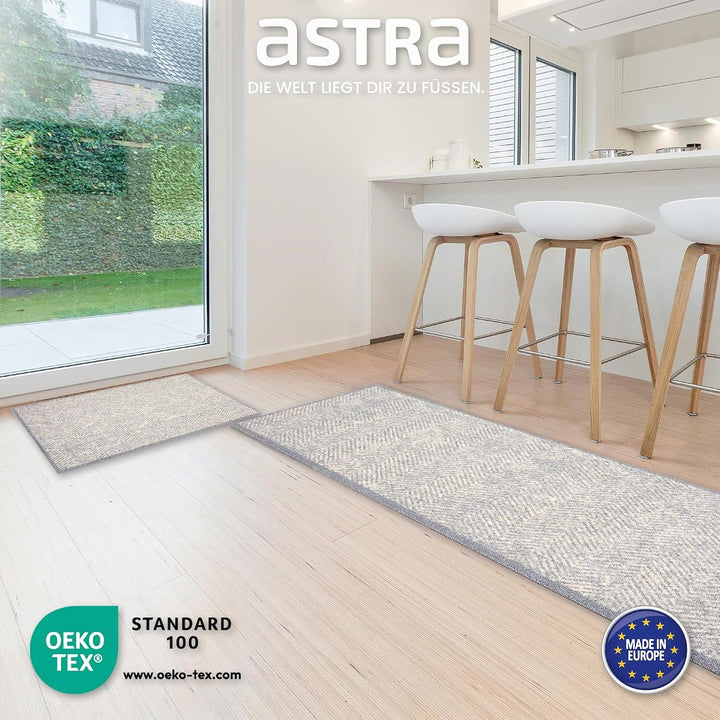 Astra rutschfeste Sauberlaufmatte innen - Fischgrät Welcome Home 50x70 cm - Wohnraum Fussmatte Desig