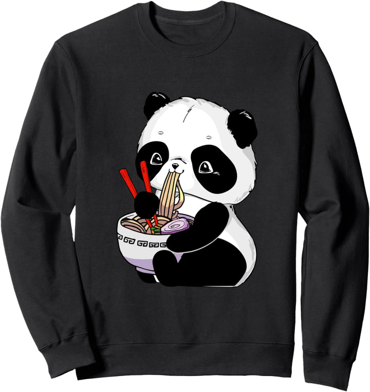 Niedlicher Panda Japanische Ramen Nudeln Panda Kawaii Ramen Sweatshirt