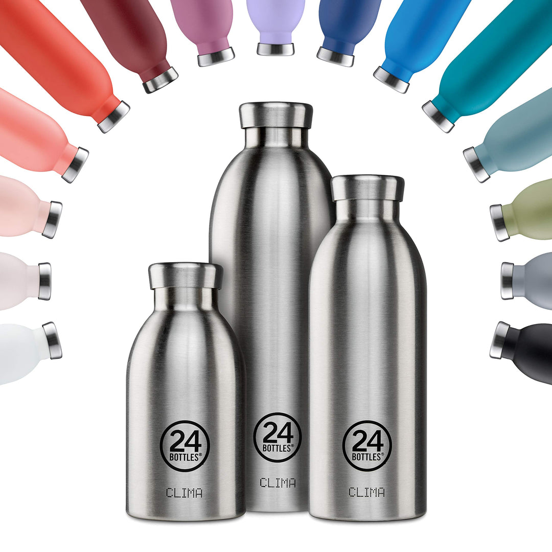 24 Bottles Clima Bottle Isolierflasche aus lebensmittelechtem Edelstahl in der Farbe Gold Blue, 500m