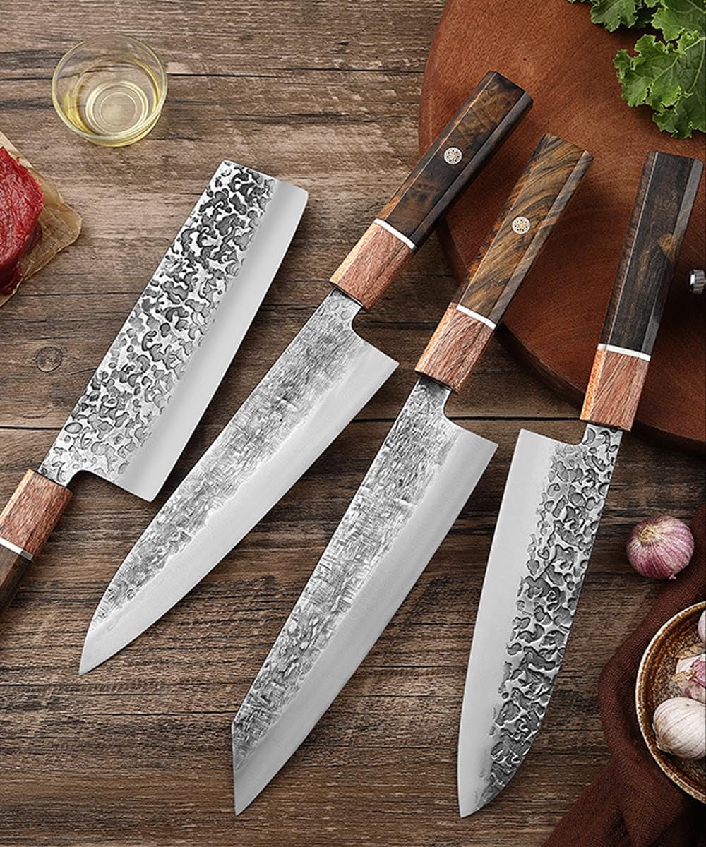 Professionelles japanisches Kochmesser, Küche High Carbon Ultra Sharp Chefs Messer mit ergonomischem