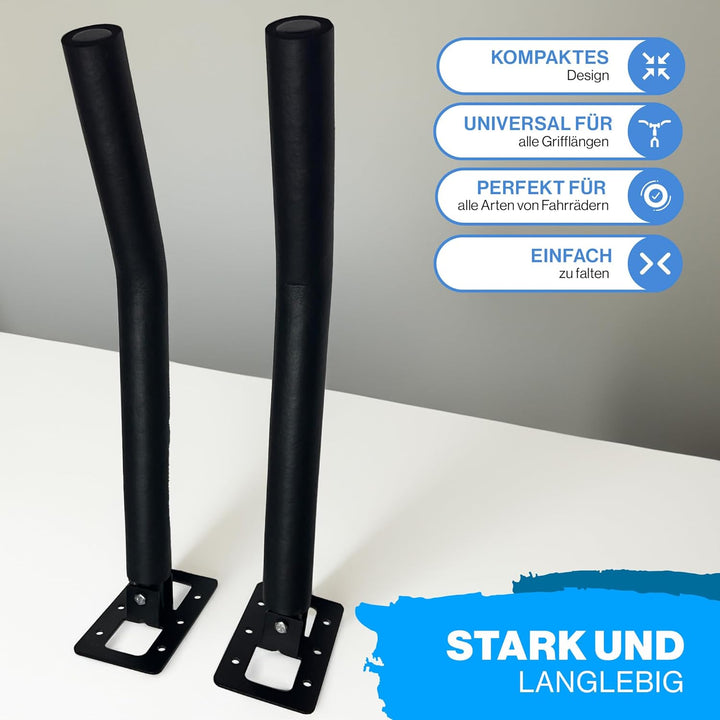 Lanco Fahrrad Wandhalterung klappbar bis 25 kg – Platzsparende Fahrradhalterung Wand für E-Bike, MTB